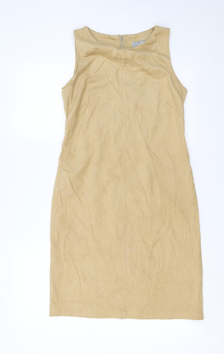 Wallis Womens Beige   Shift  Size 10