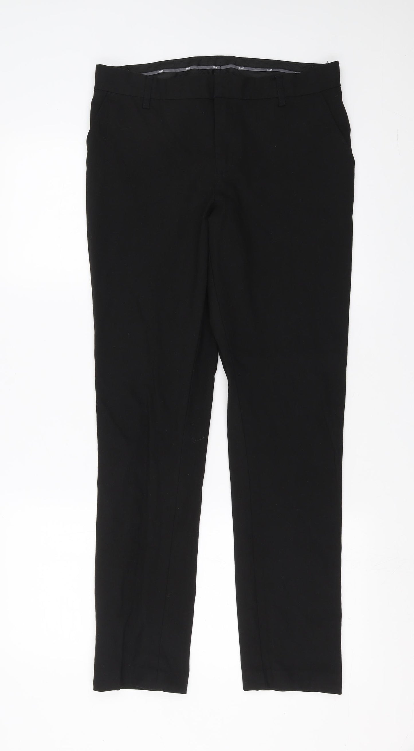 Marks and Spencer Boys Black   Dress Pants Trousers Size 15-16 Years