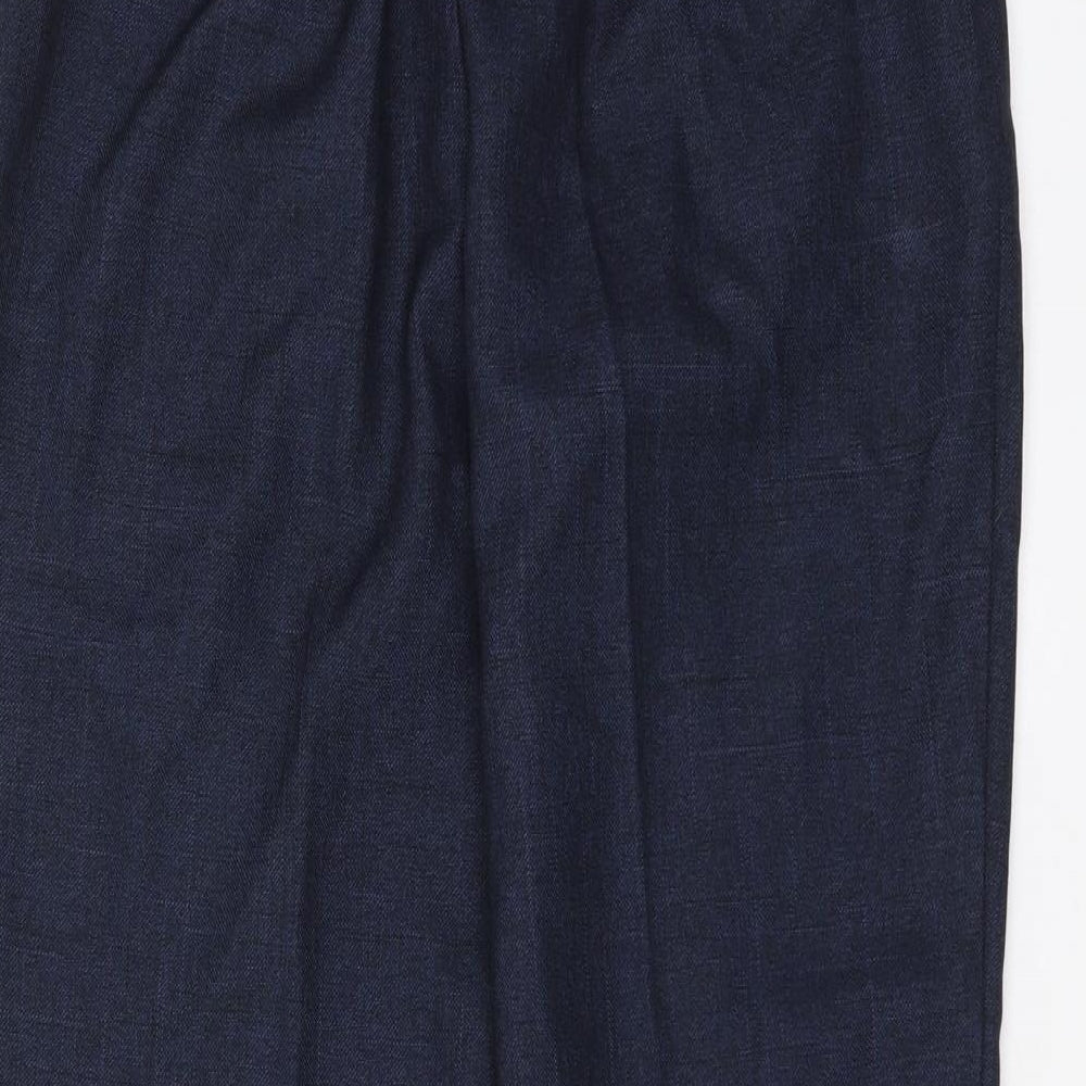 Marks and Spencer Womens Blue   Trousers  Size 10 L26 in - short Leg