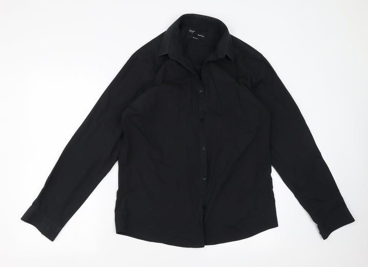 B&W Mens Black Button-Up Size 16
