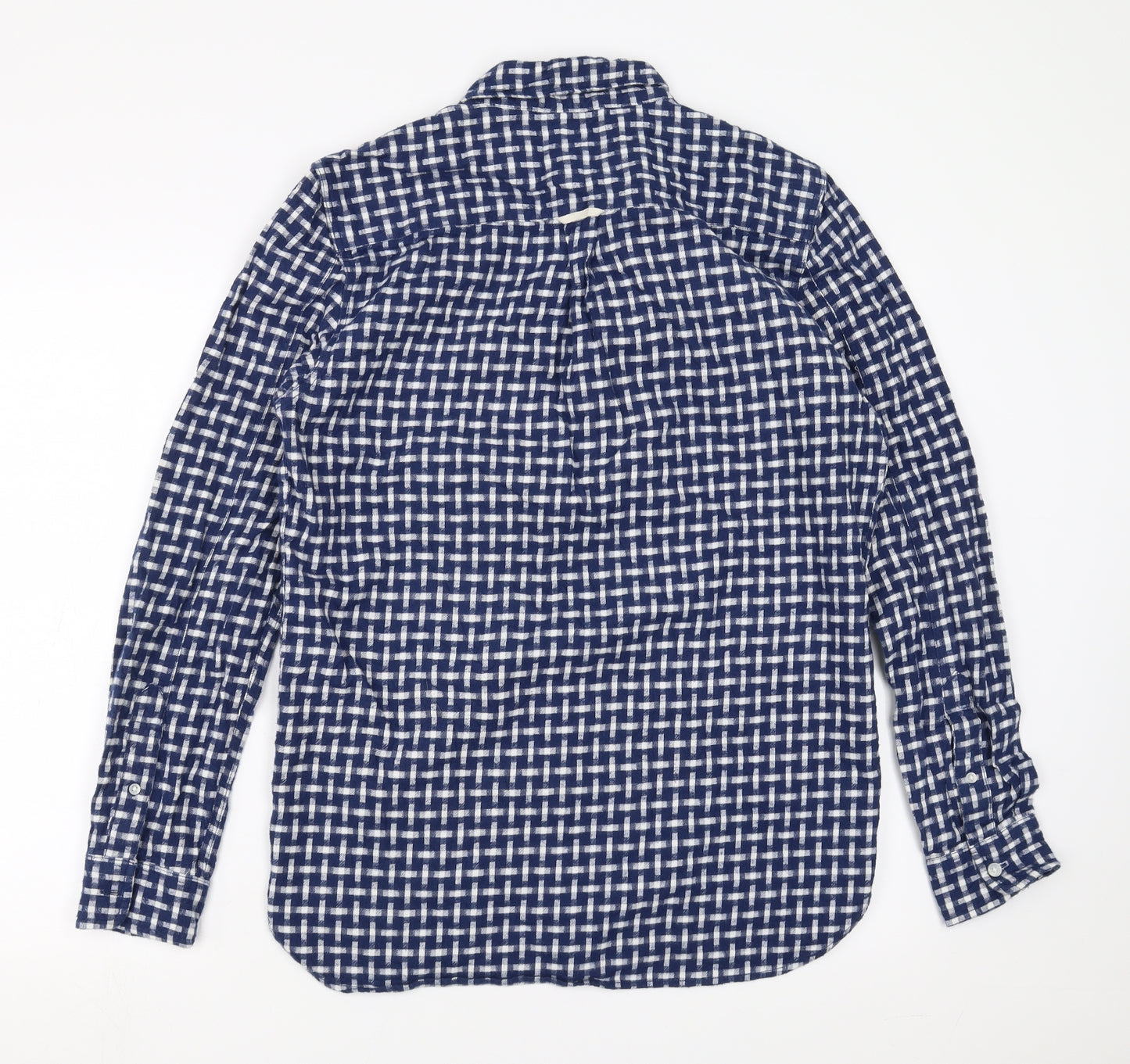 River Island Mens Blue Check   Button-Up Size M
