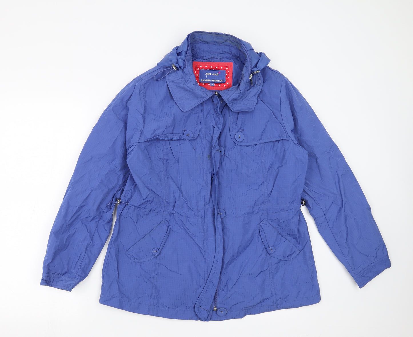Marks and Spencer Womens Blue   Rain Coat Jacket Size 14