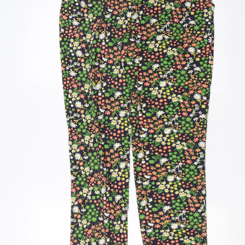 Preworn Womens Blue Floral Fleece Trousers  Size 30 in L29 in