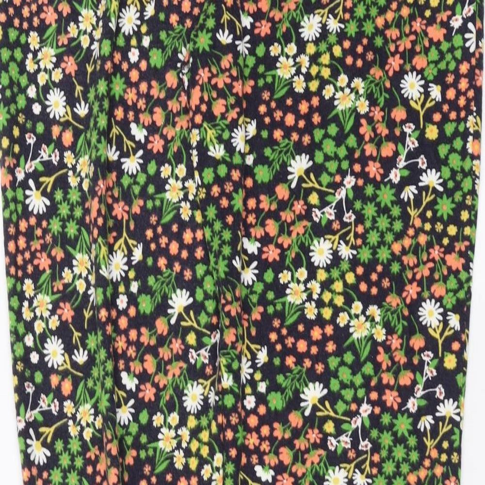 Preworn Womens Blue Floral Fleece Trousers  Size 30 in L29 in