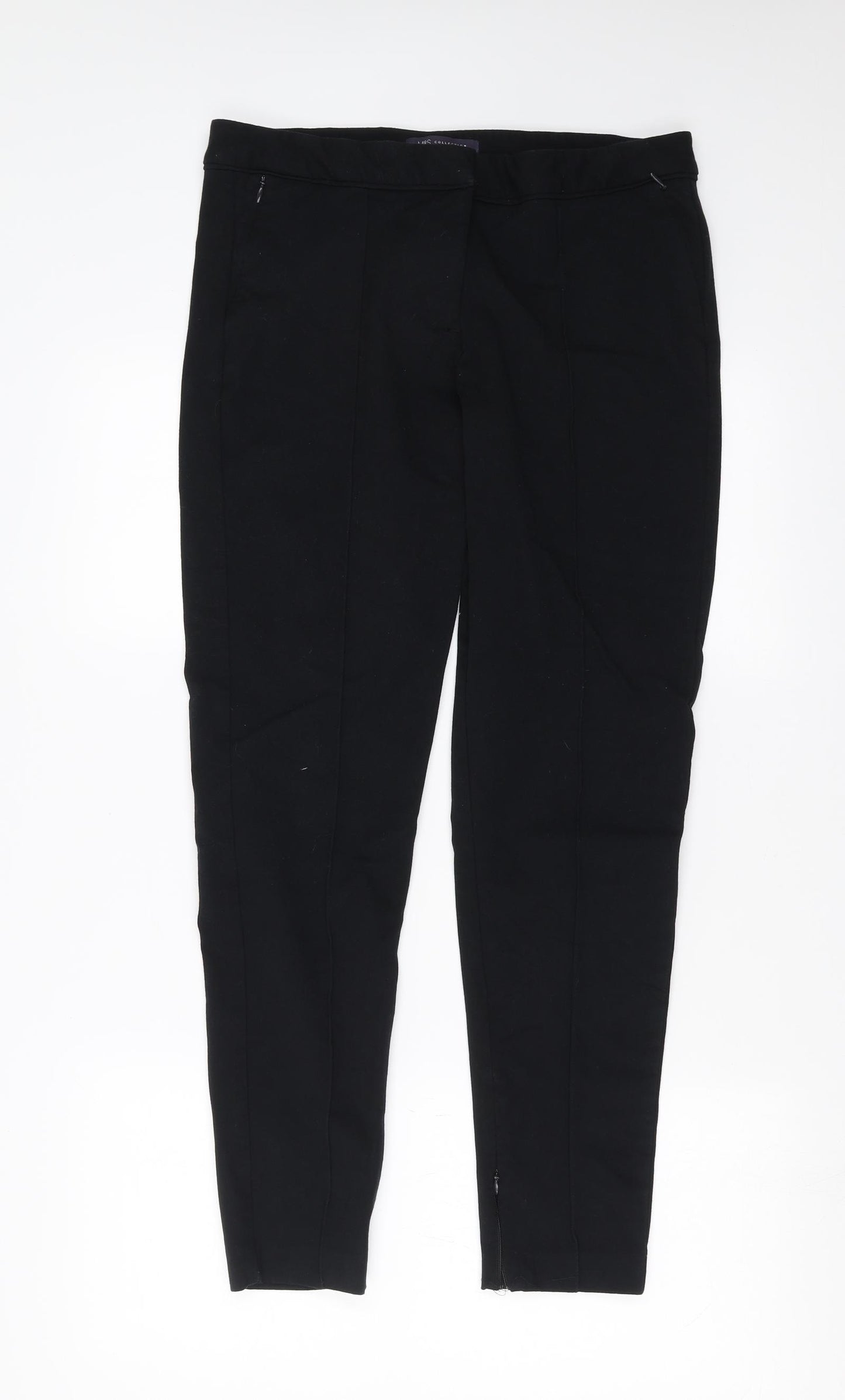 Marks and Spencer Womens Black   Trousers  Size 14 L28 in