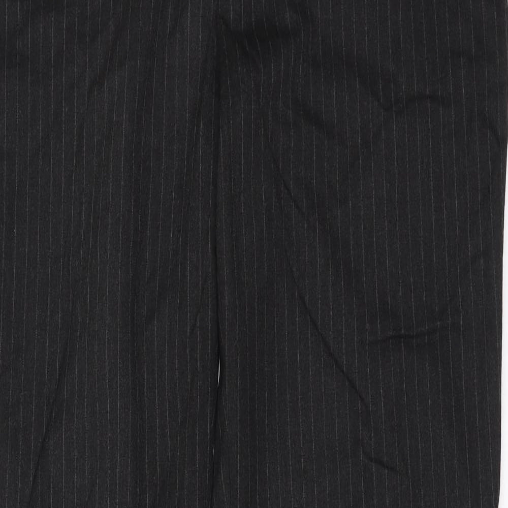 Zara Womens Grey Striped  Trousers  Size 14 L34 in