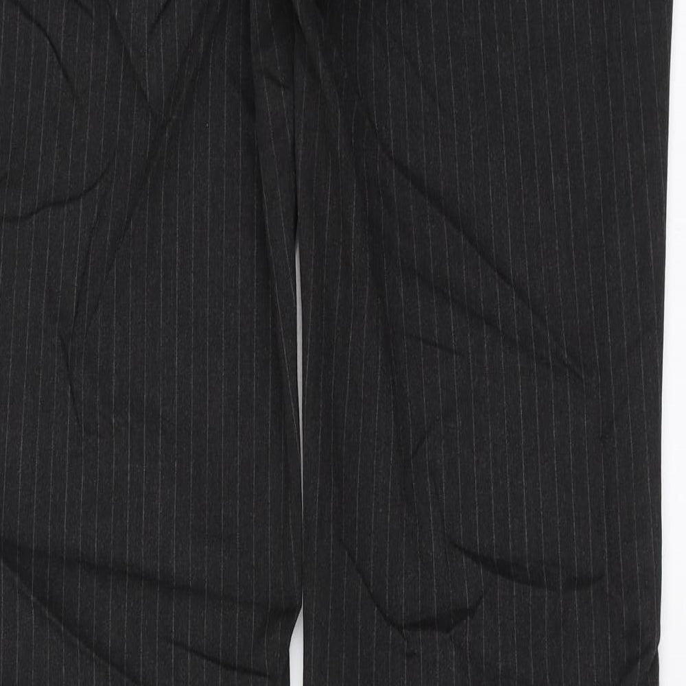 Zara Womens Grey Striped  Trousers  Size 14 L34 in