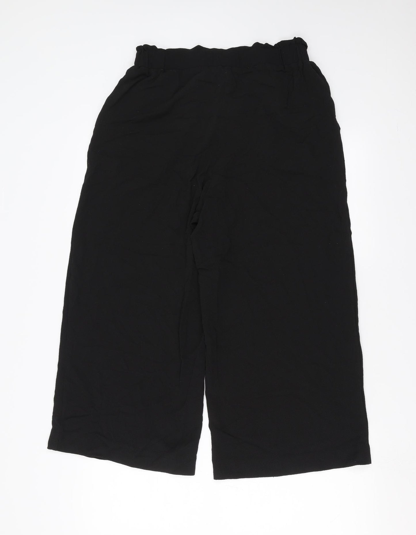 H&M Womens Black   Cropped Trousers Size 14 L23 in