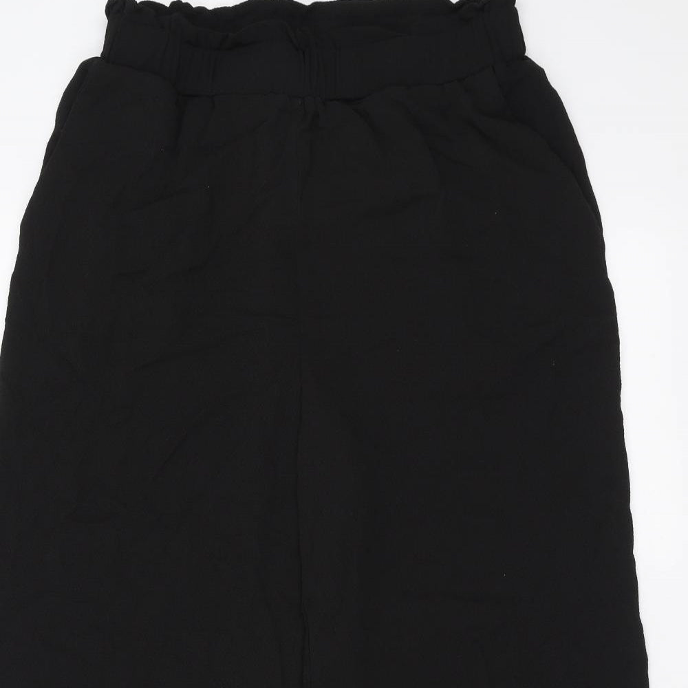 H&M Womens Black   Cropped Trousers Size 14 L23 in