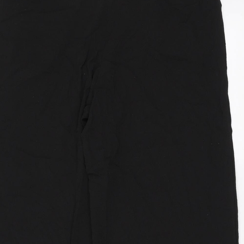 H&M Womens Black   Cropped Trousers Size 14 L23 in