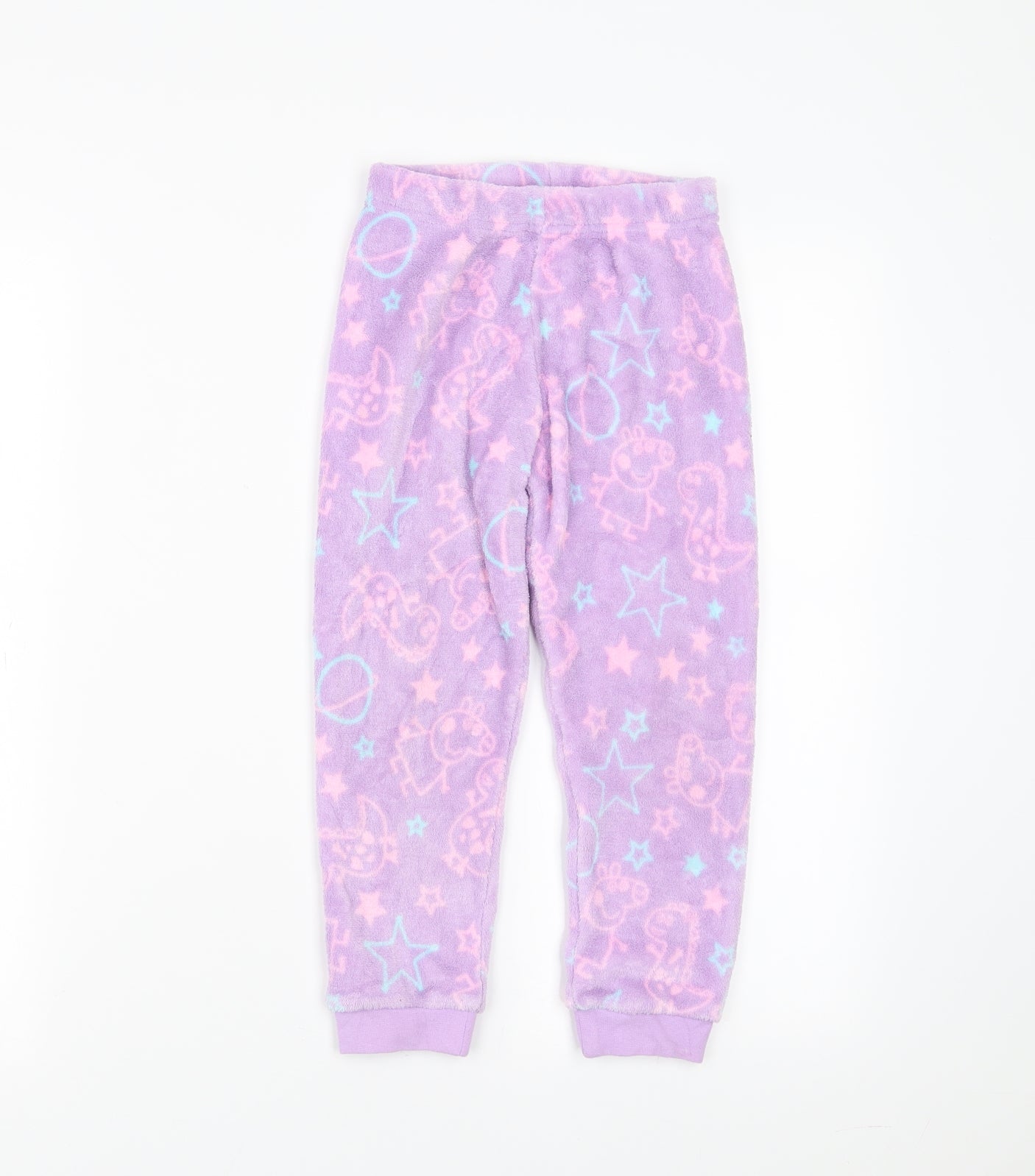 Nutmeg Girls Purple Solid Fleece  Pyjama Pants Size 4-5 Years  - Peppa Pig