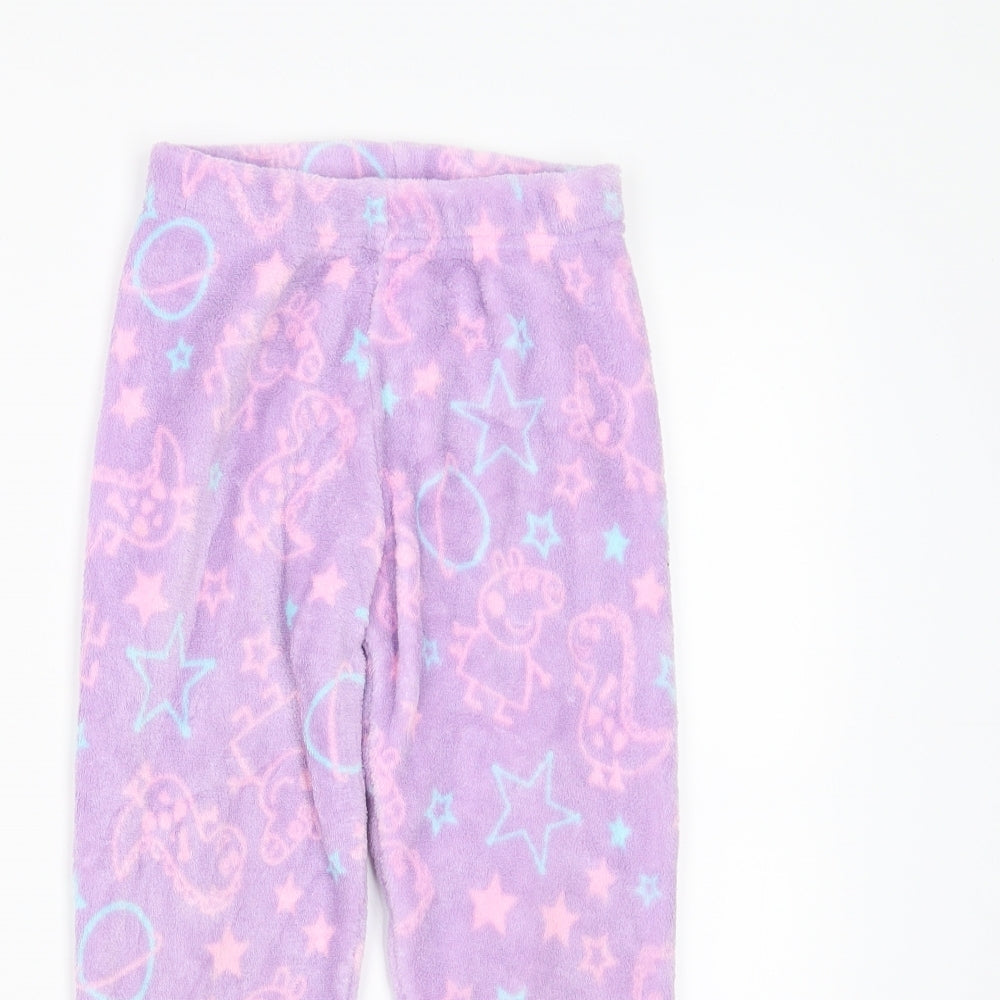 Nutmeg Girls Purple Solid Fleece  Pyjama Pants Size 4-5 Years  - Peppa Pig