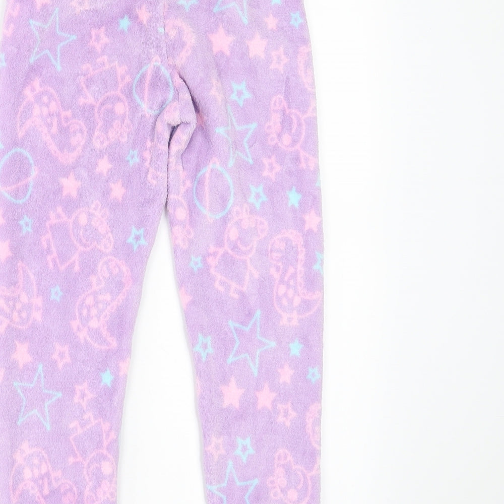 Nutmeg Girls Purple Solid Fleece  Pyjama Pants Size 4-5 Years  - Peppa Pig