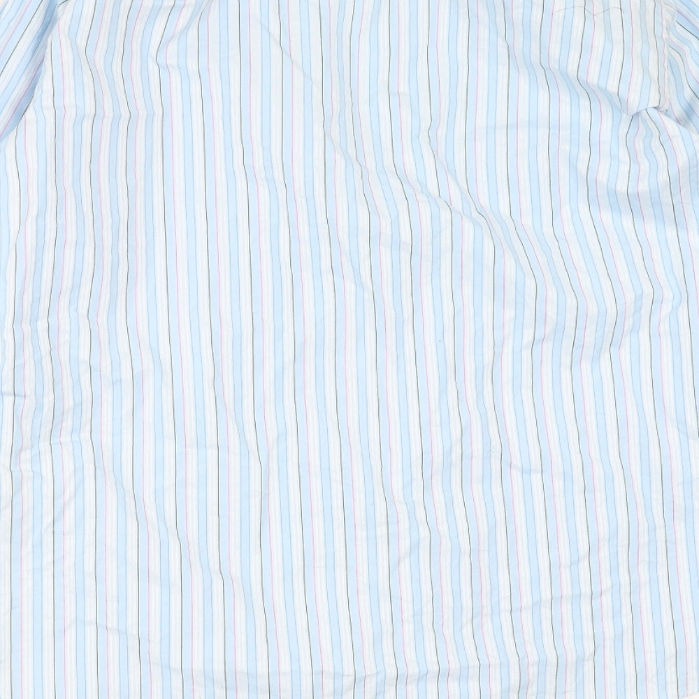 Ted Baker Mens Blue Striped   Dress Shirt Size 16