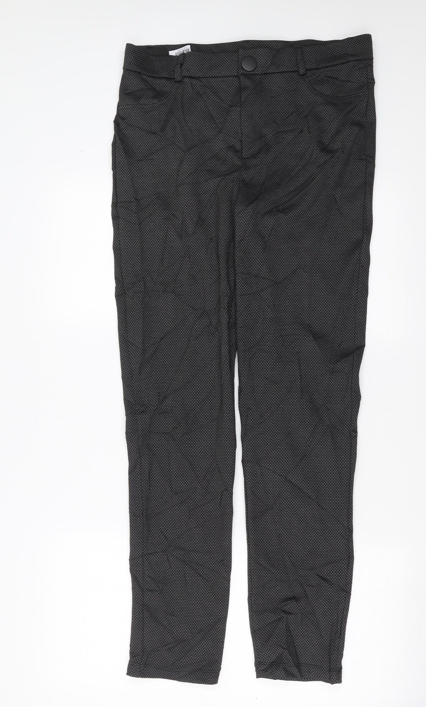Violeta Womens Black Geometric  Trousers  Size S L30 in