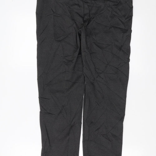 Violeta Womens Black Geometric  Trousers  Size S L30 in