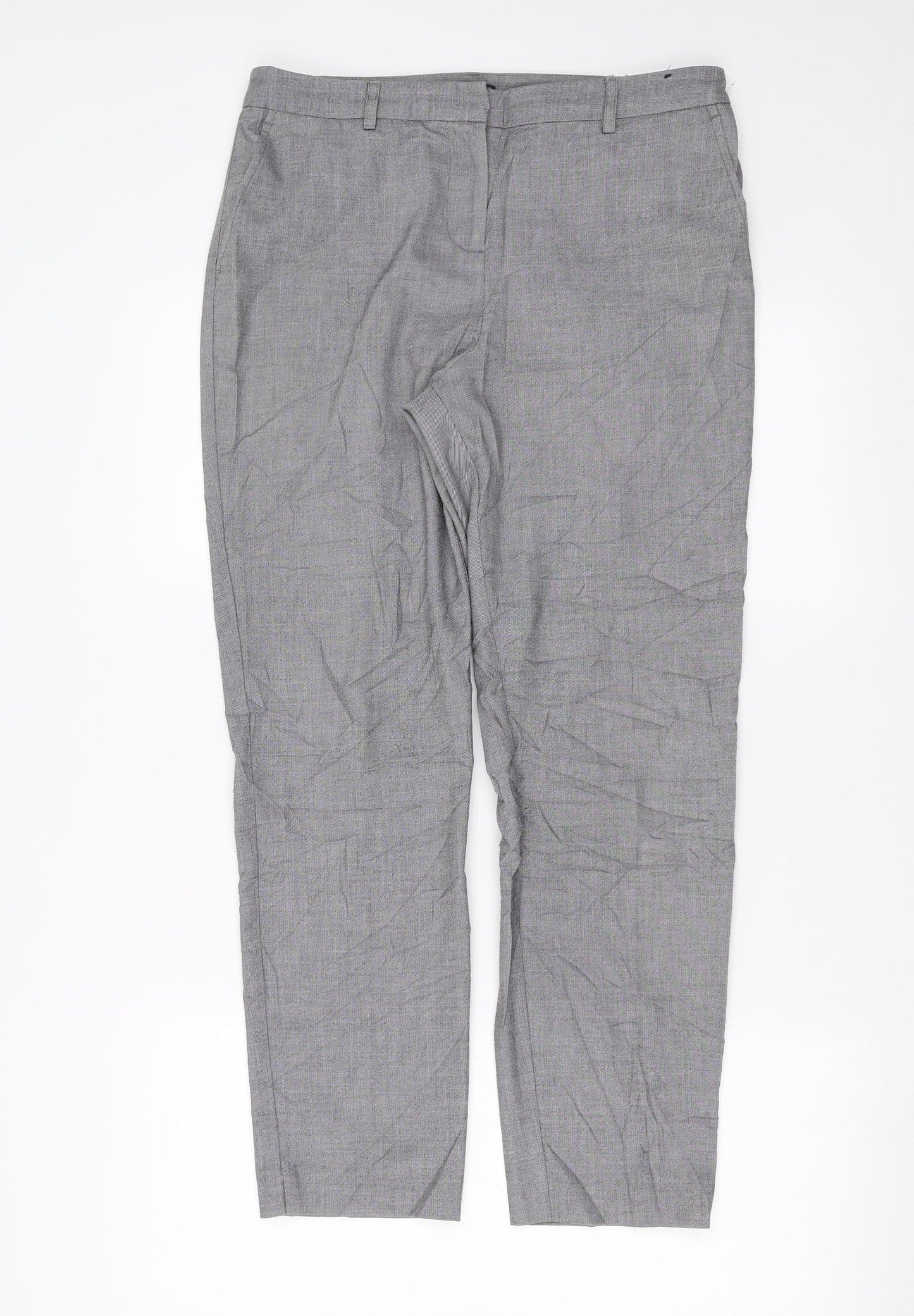 Papaya Womens Grey   Trousers  Size 10 L26 in