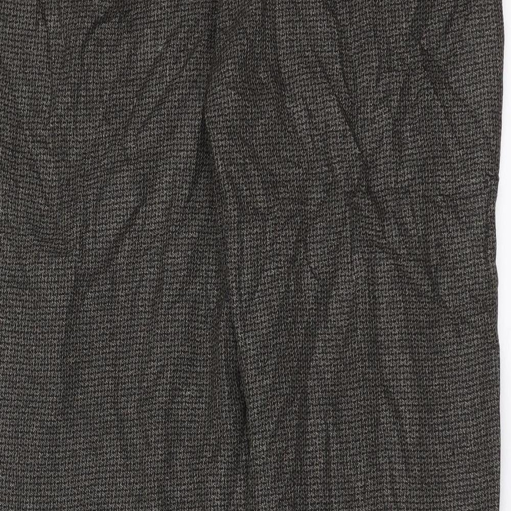 Primark Womens Brown Geometric  Trousers  Size 14 L29 in