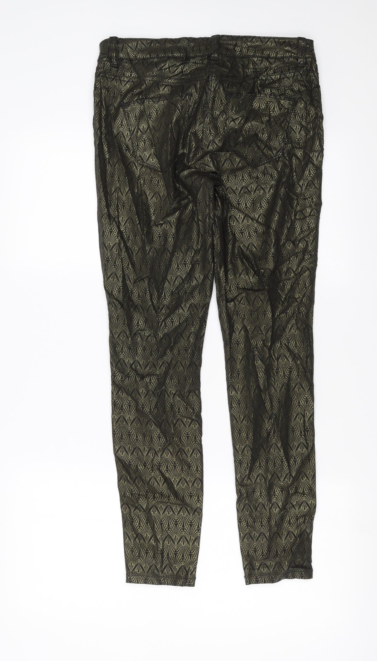 NEXT Womens Black Geometric  Jegging Jeans Size 12 L28 in