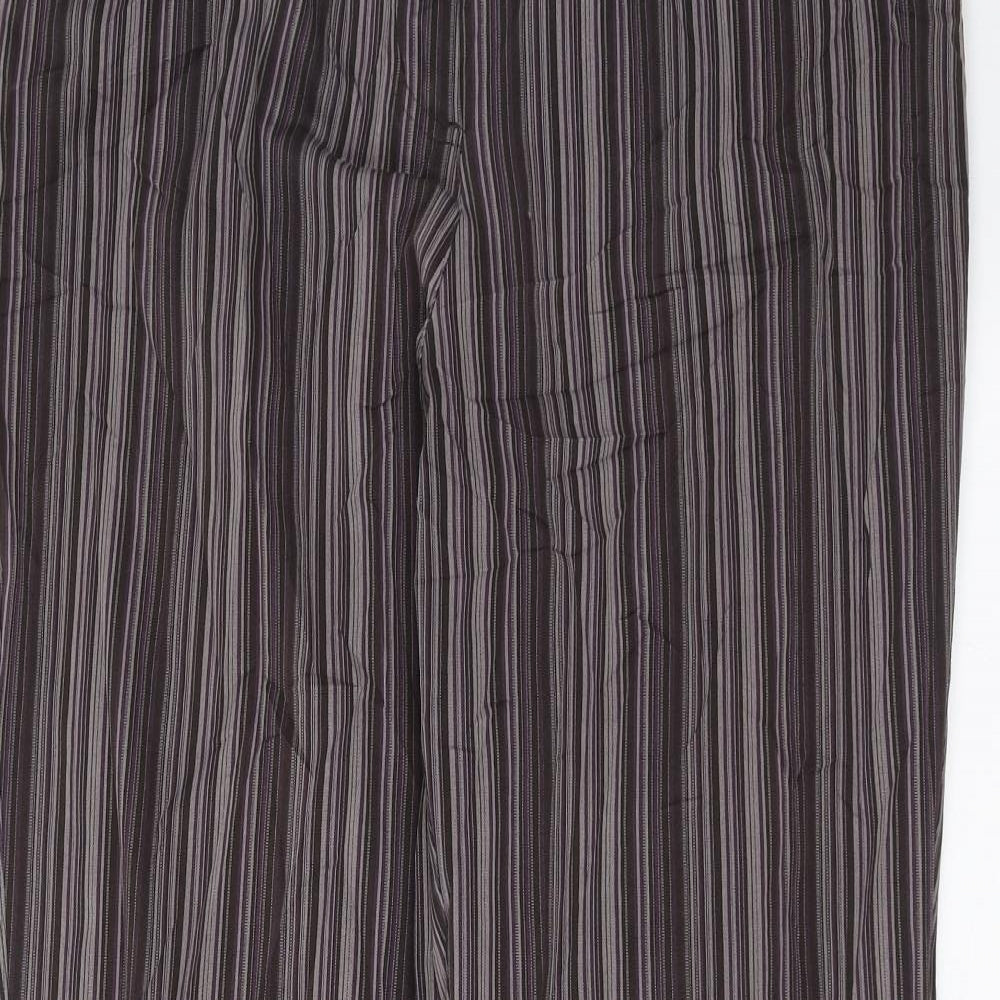 Bonmarché Womens Purple Striped  Trousers  Size 14 L30 in