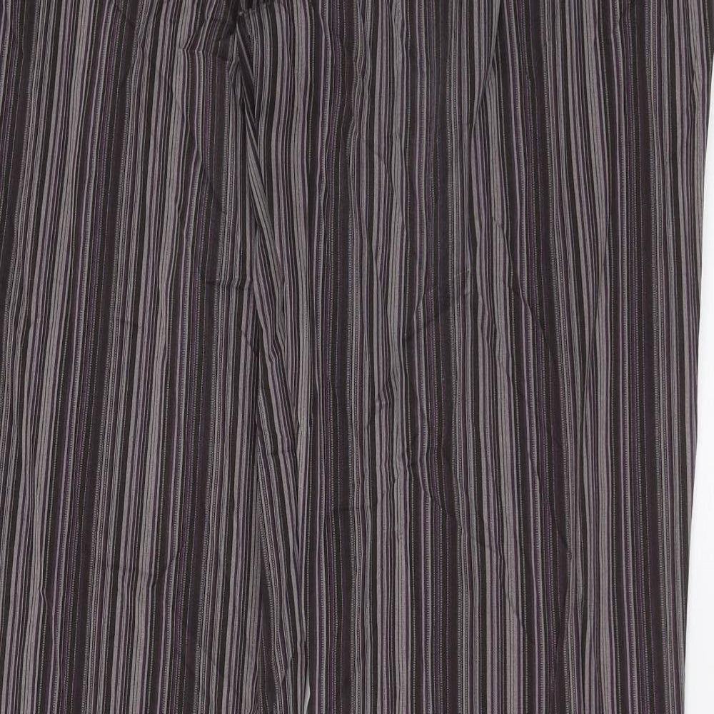 Bonmarché Womens Purple Striped  Trousers  Size 14 L30 in