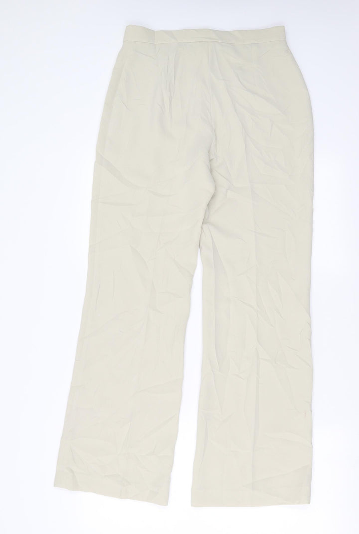 Elizabeth Emanuel Womens Beige Trousers Size 12 L30 in