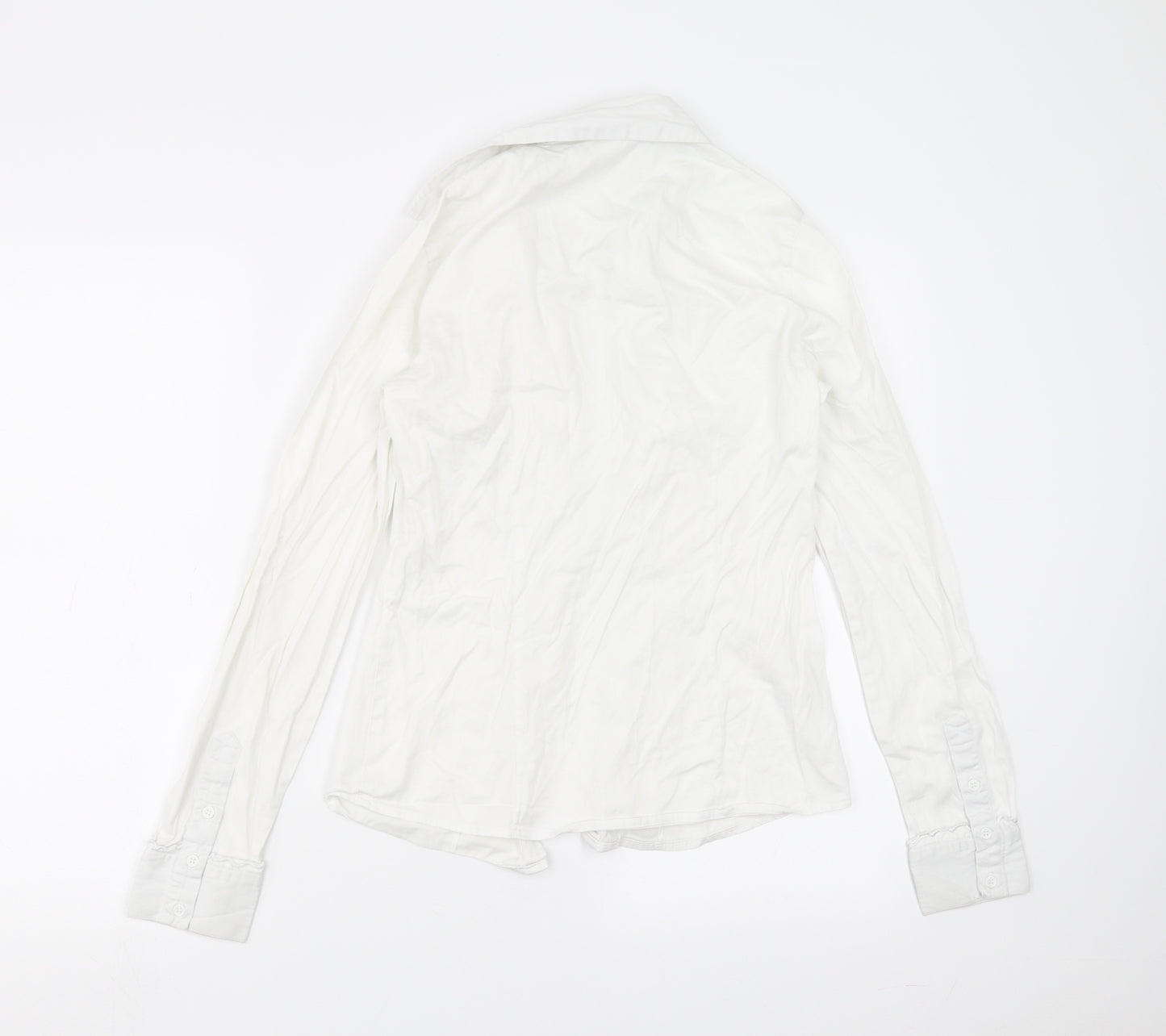 NEXT Womens White   Basic Button-Up Size 10