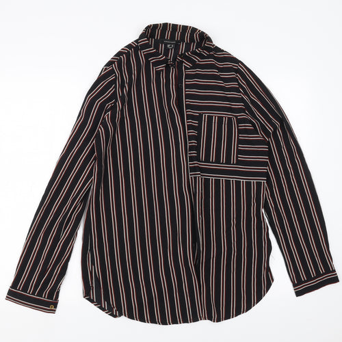 Primark Womens Black Striped  Basic Blouse Size 12