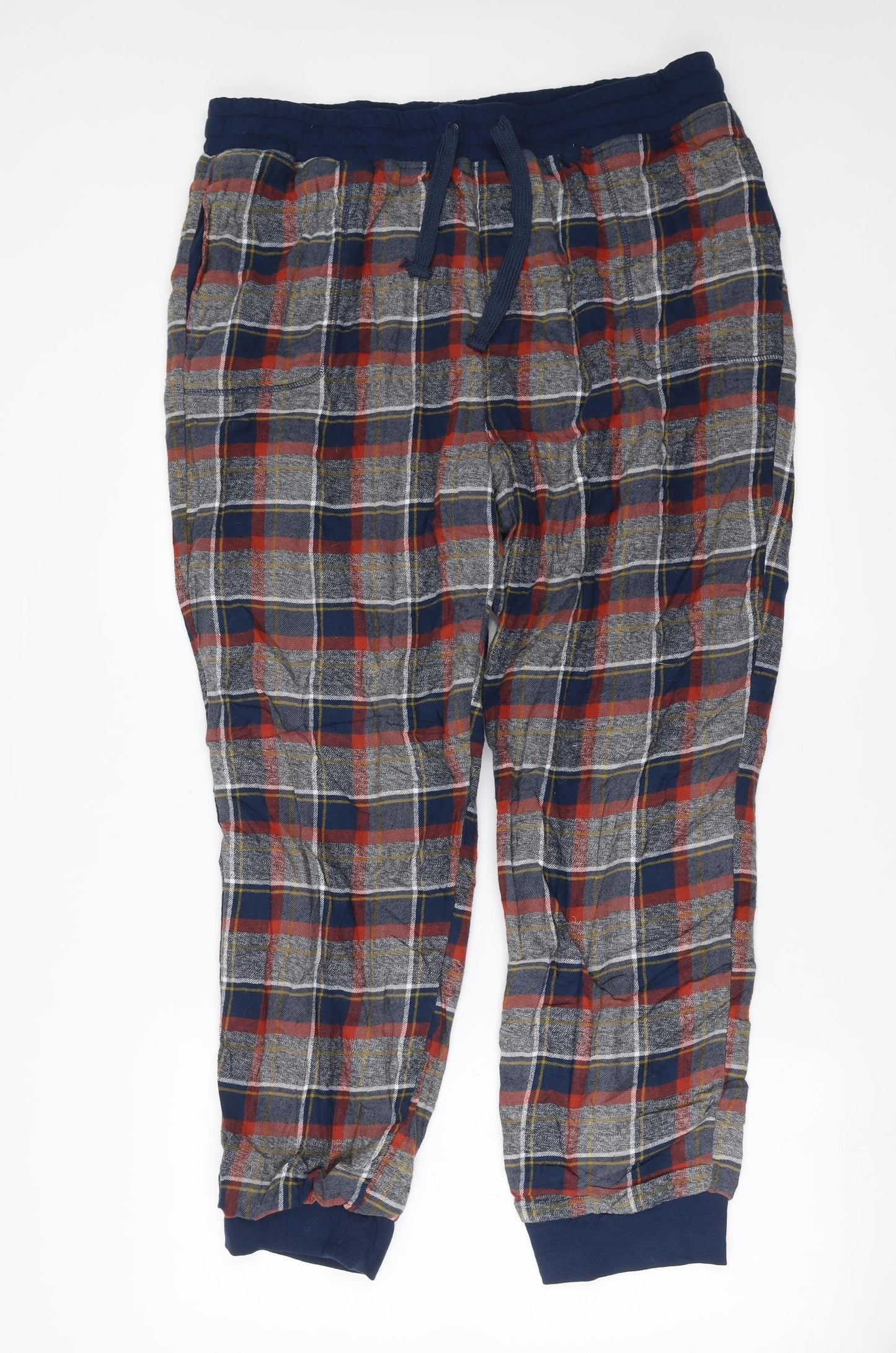 Matalan Mens Blue Plaid   Pyjama Pants Size 2XL  - lined