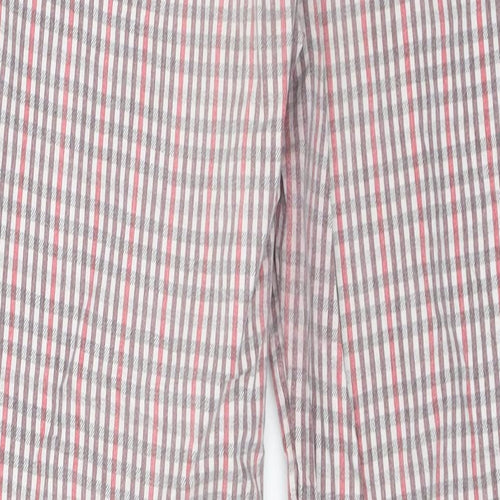 Preworn Womens Red Check Denim Straight Jeans Size 25 L26 in