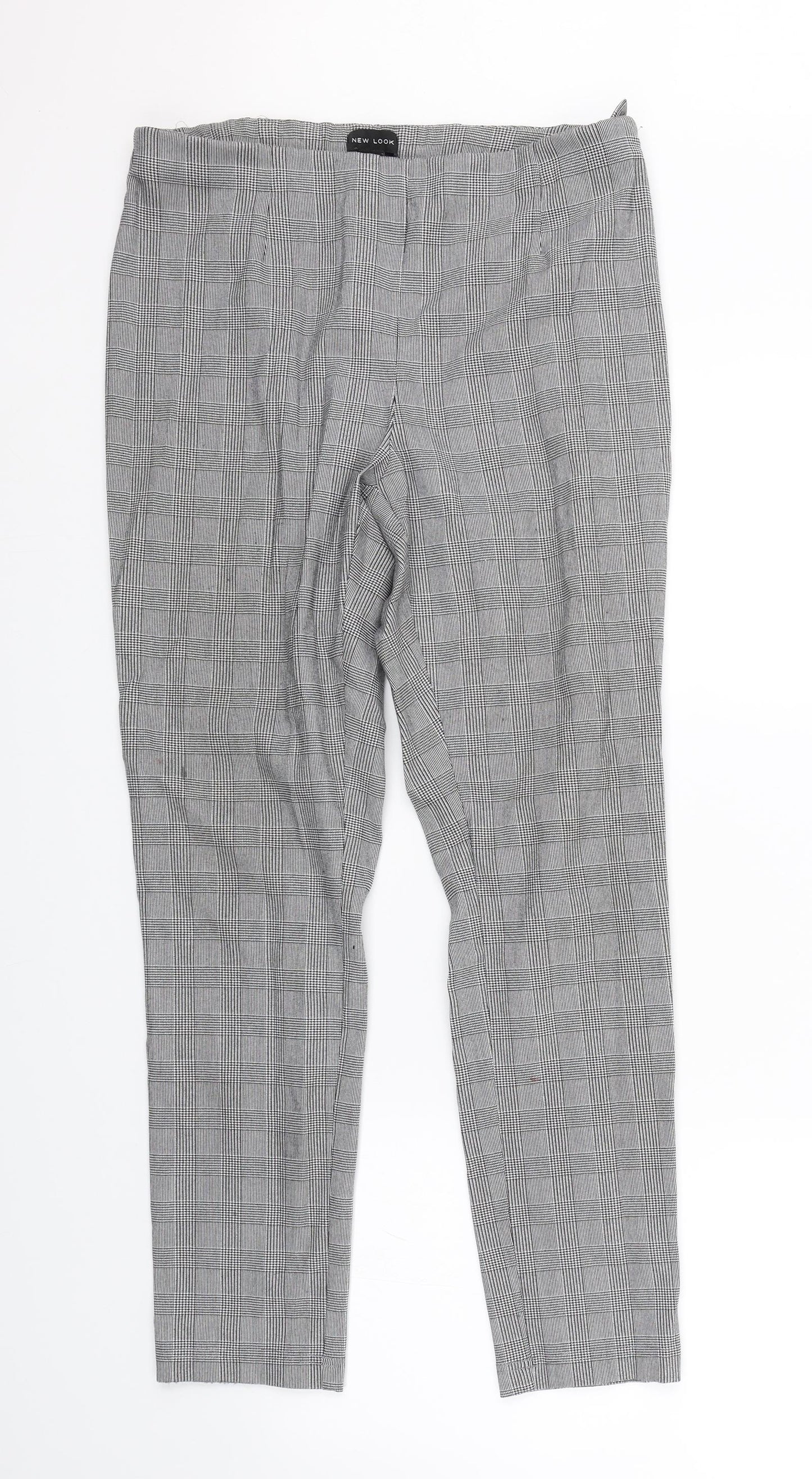 New Look Womens Black Check  Jegging Trousers Size 14 L25 in