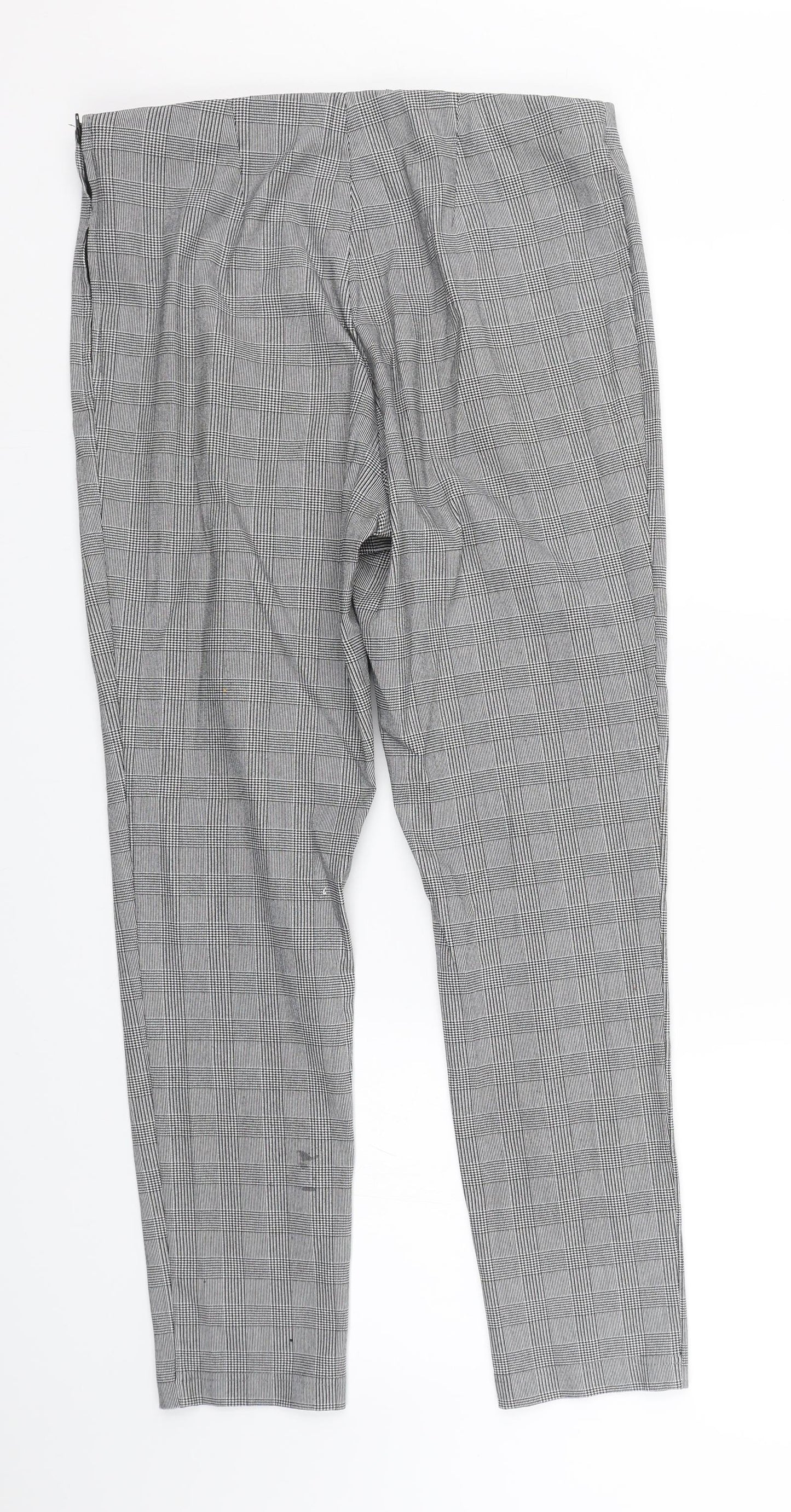 New Look Womens Black Check  Jegging Trousers Size 14 L25 in