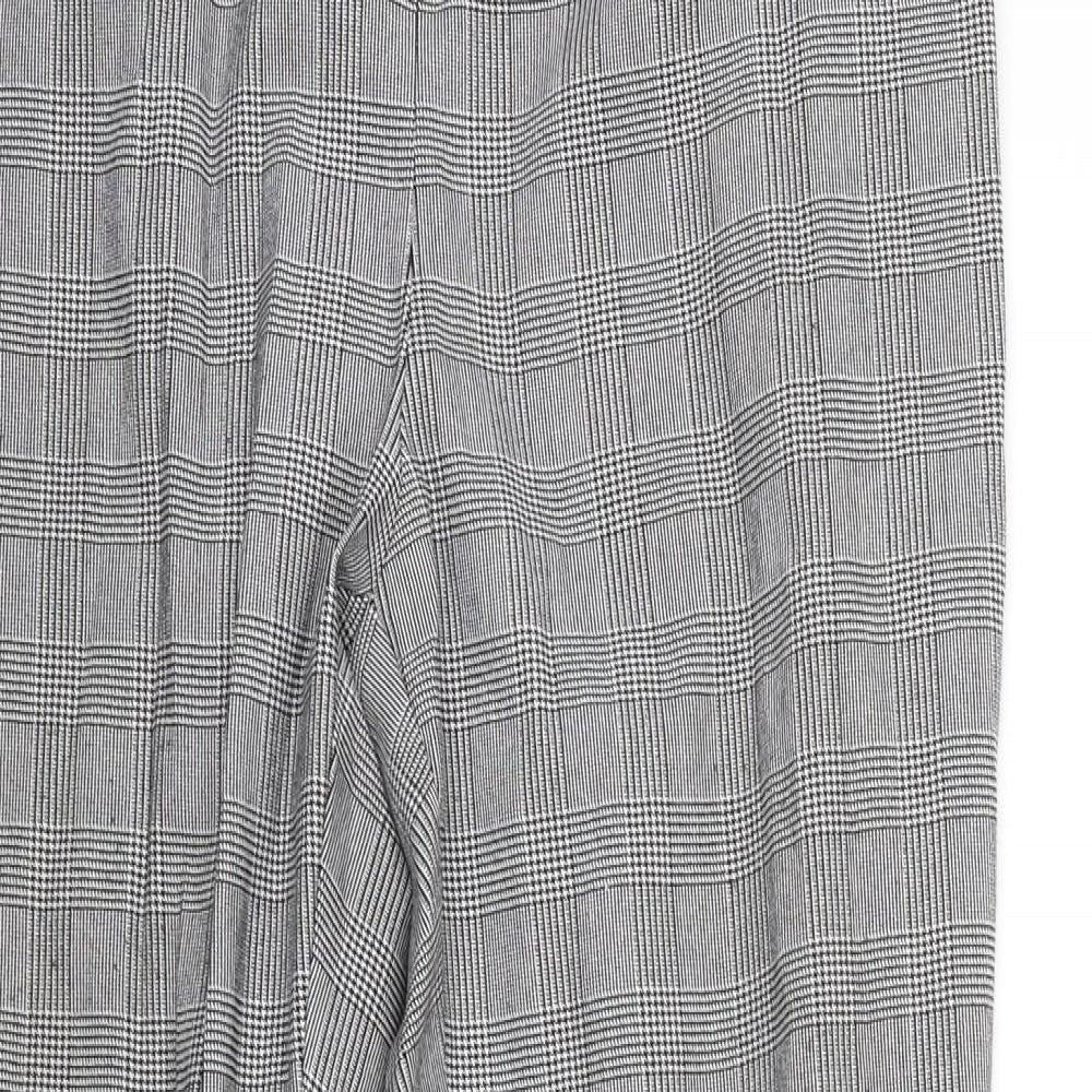 New Look Womens Black Check  Jegging Trousers Size 14 L25 in