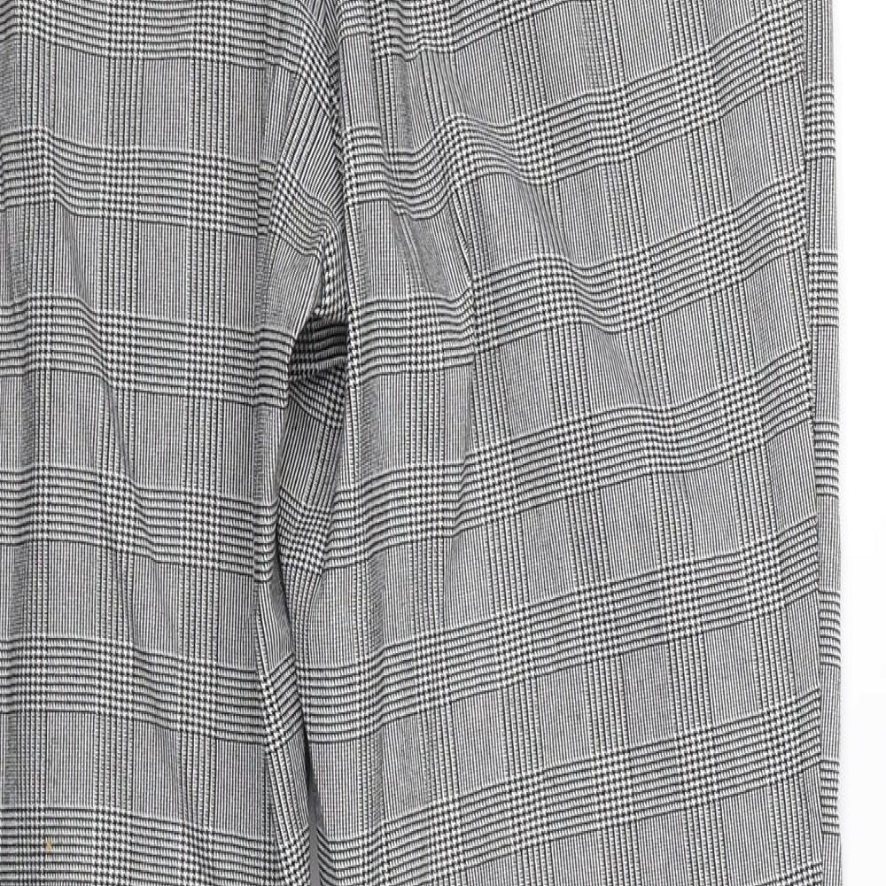 New Look Womens Black Check  Jegging Trousers Size 14 L25 in