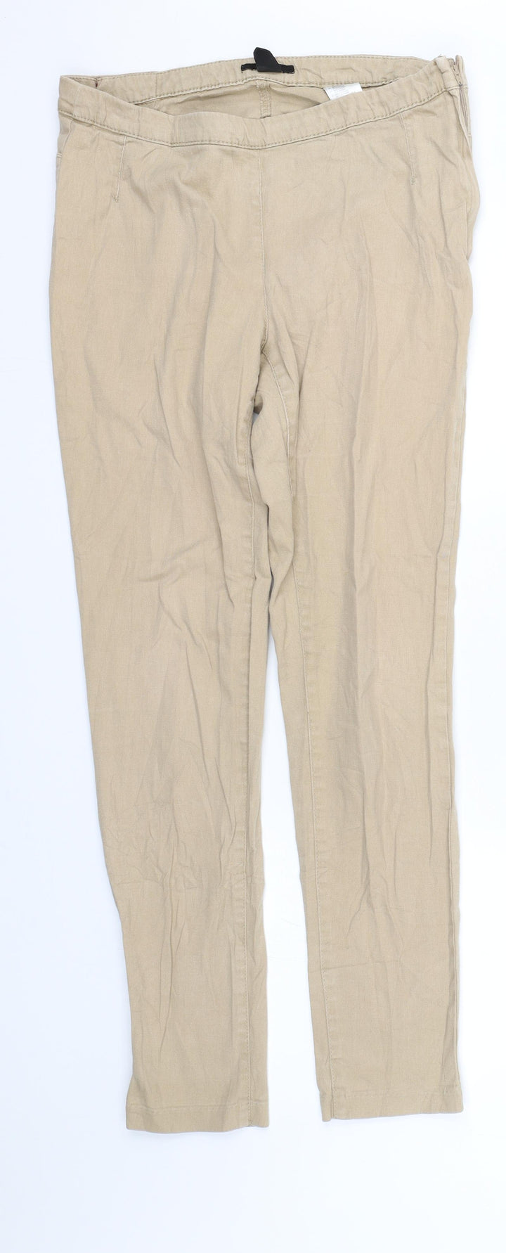 H&M Womens Beige   Capri Trousers Size 10 L28 in