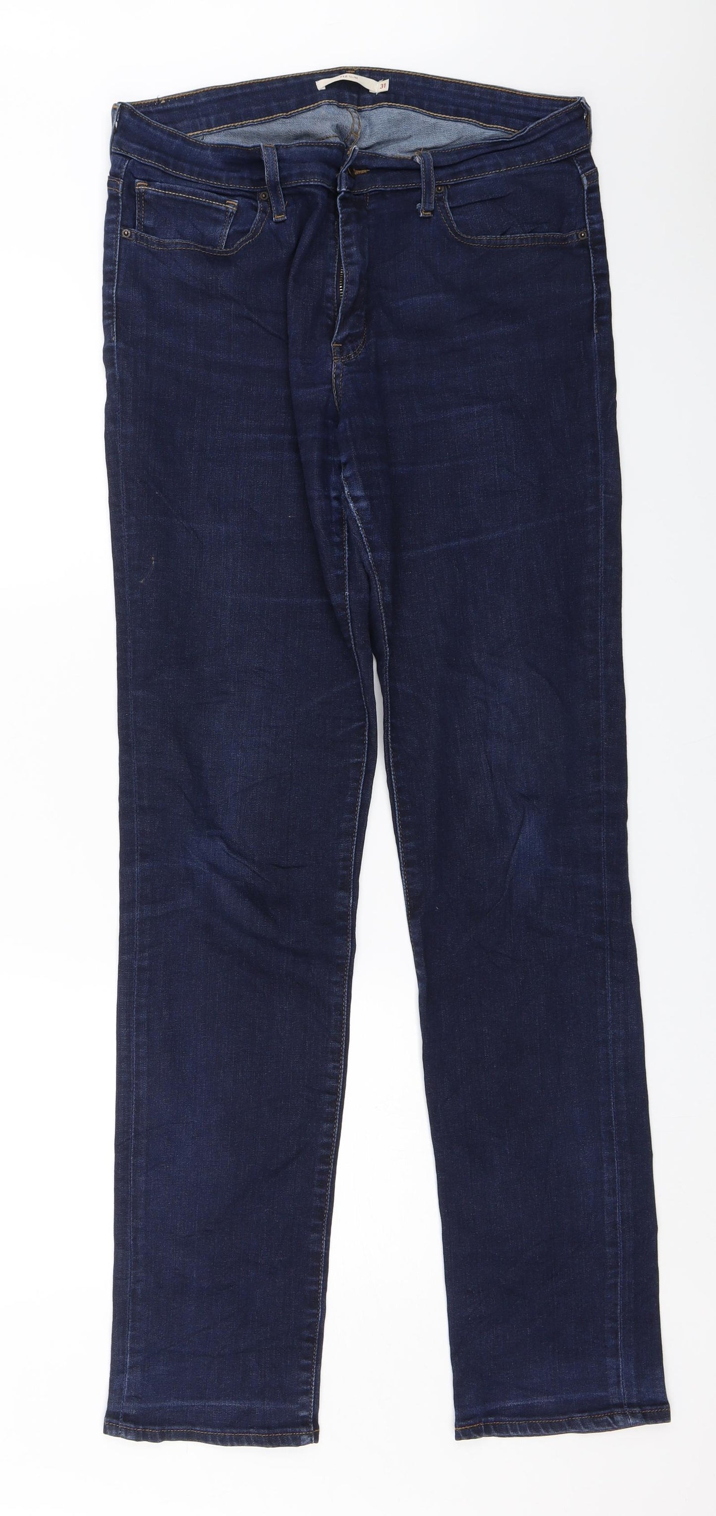 Levi Womens Blue  Denim Skinny Jeans Size 31 L30 in