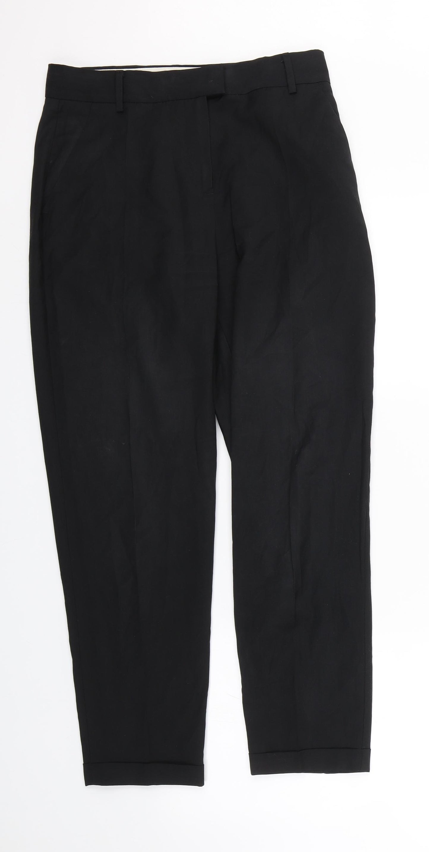 Viveunits Womens Black   Cropped Trousers Size 28 L24.5 in - work wear