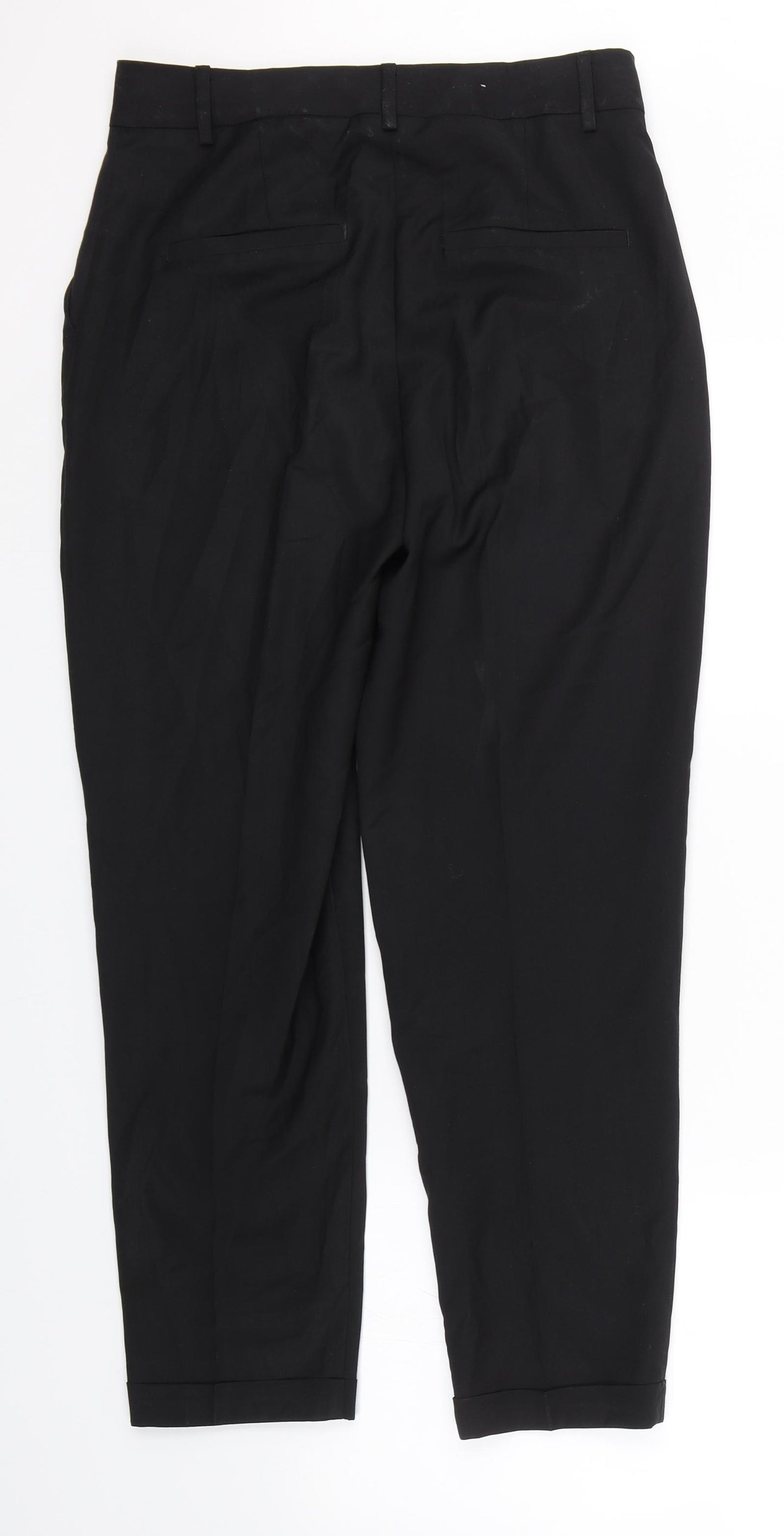 Viveunits Womens Black   Cropped Trousers Size 28 L24.5 in - work wear