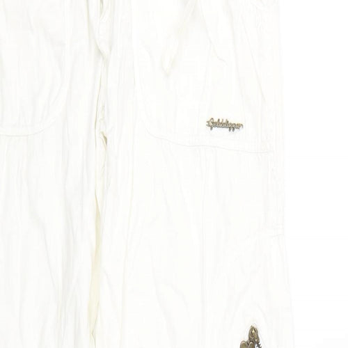 Golddigga Womens White   Cropped Trousers Size 30 L27 in