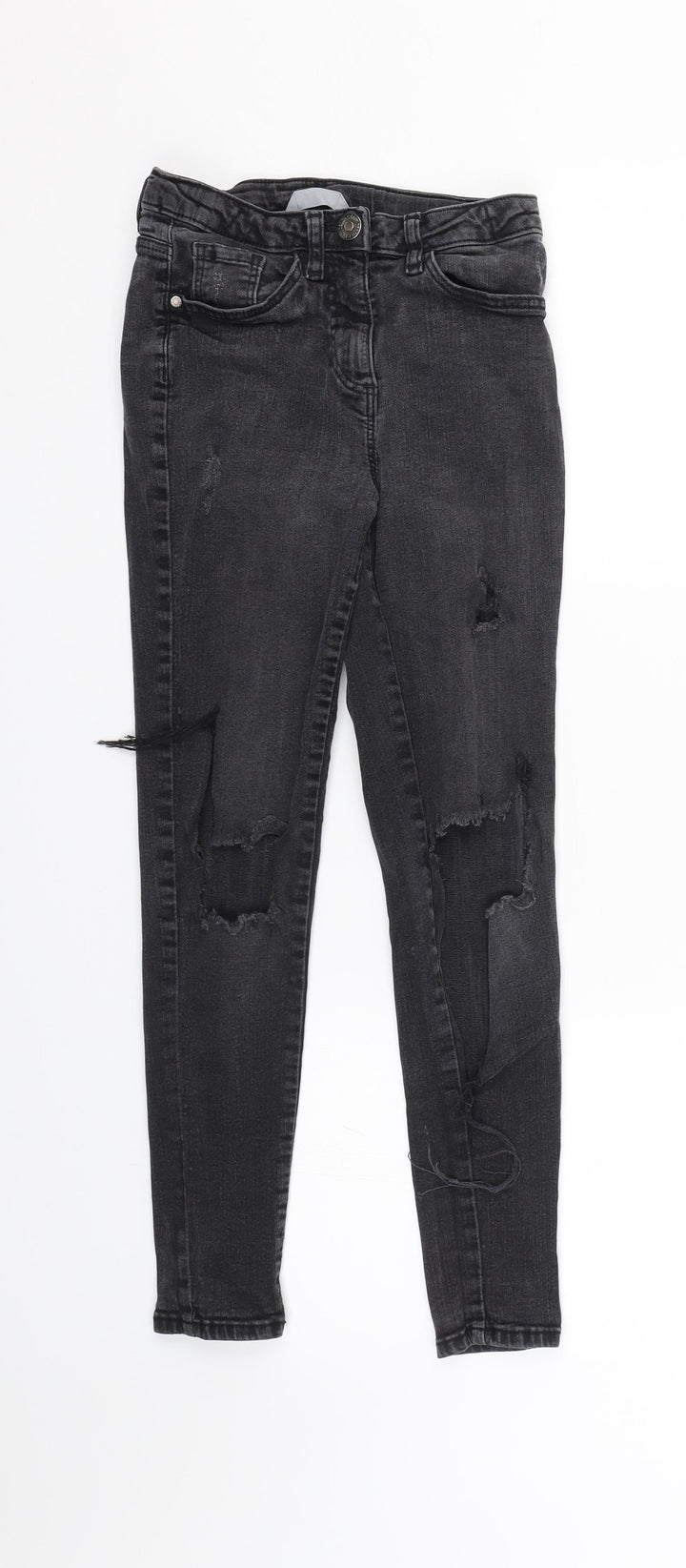 Candy Couture Girls Black Denim Skinny Jeans Size 12 Years