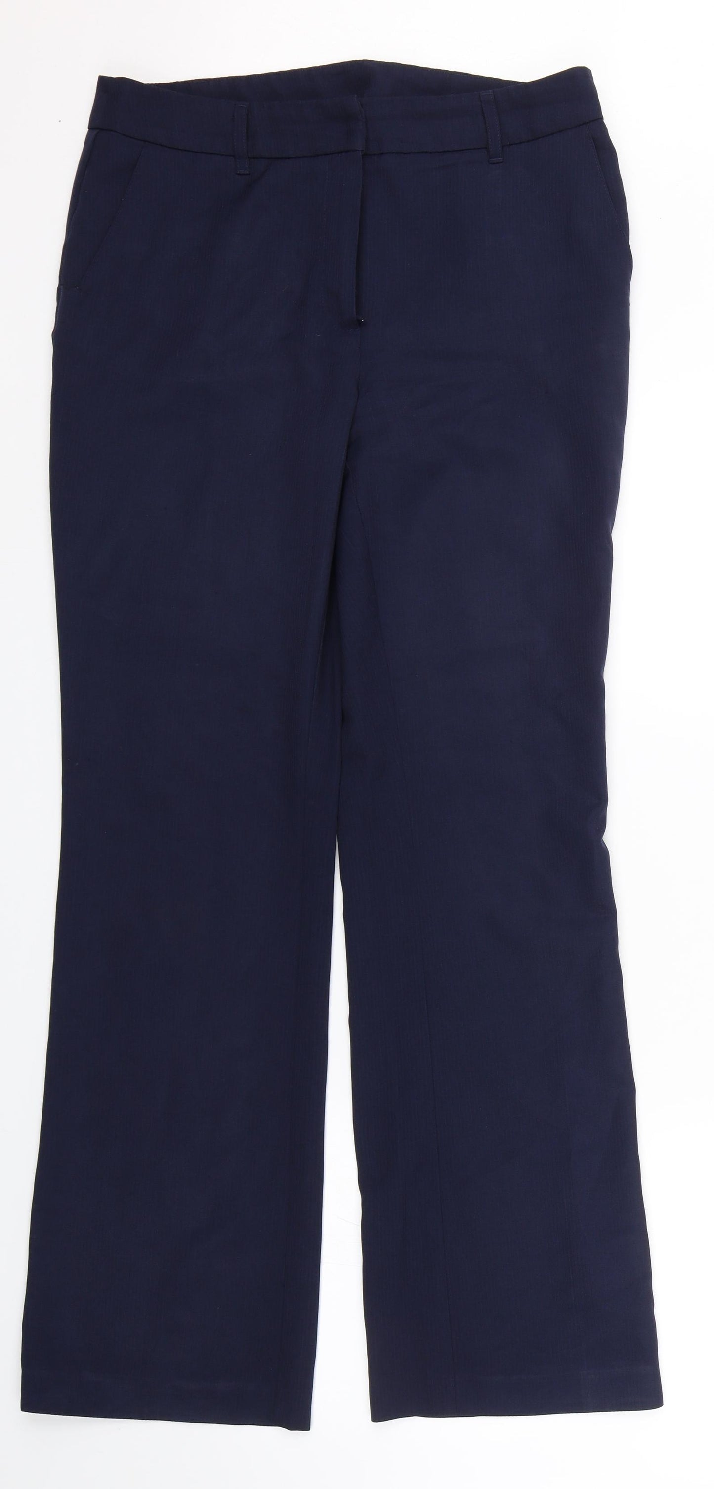 TU Womens Blue Striped  Trousers  Size 12 L30 in