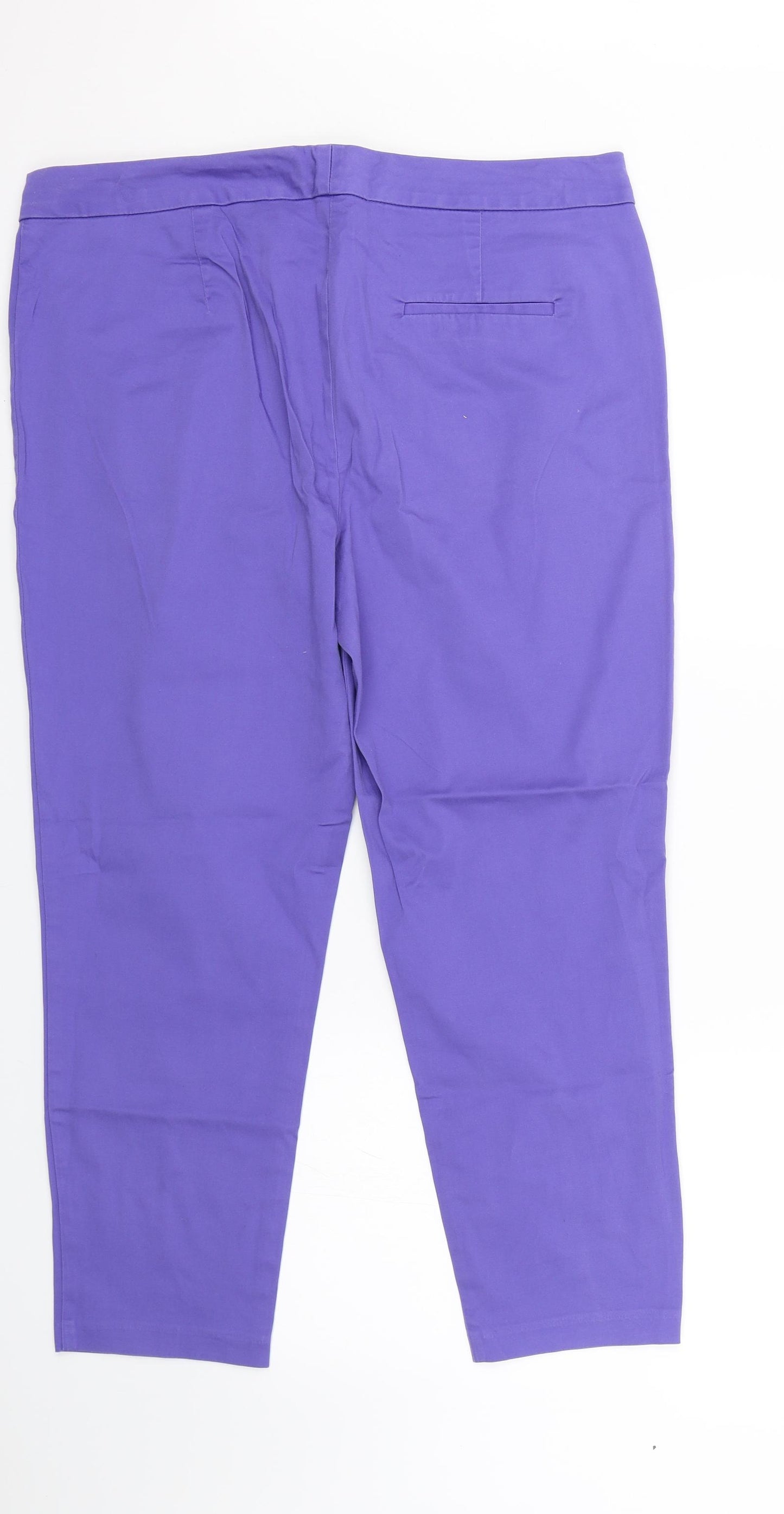 M&S Womens Purple   Carrot Trousers Size 16 L23 in