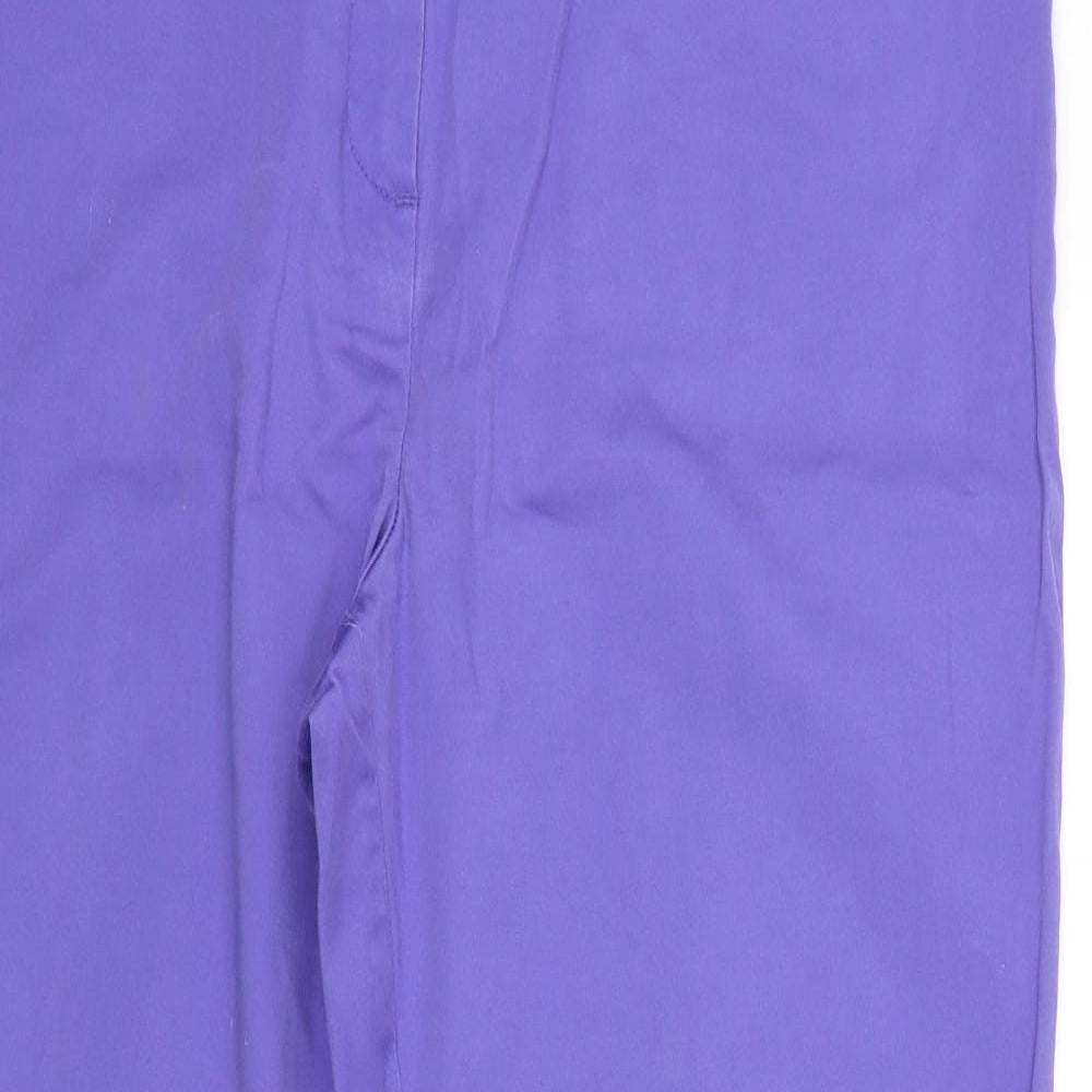 M&S Womens Purple   Carrot Trousers Size 16 L23 in