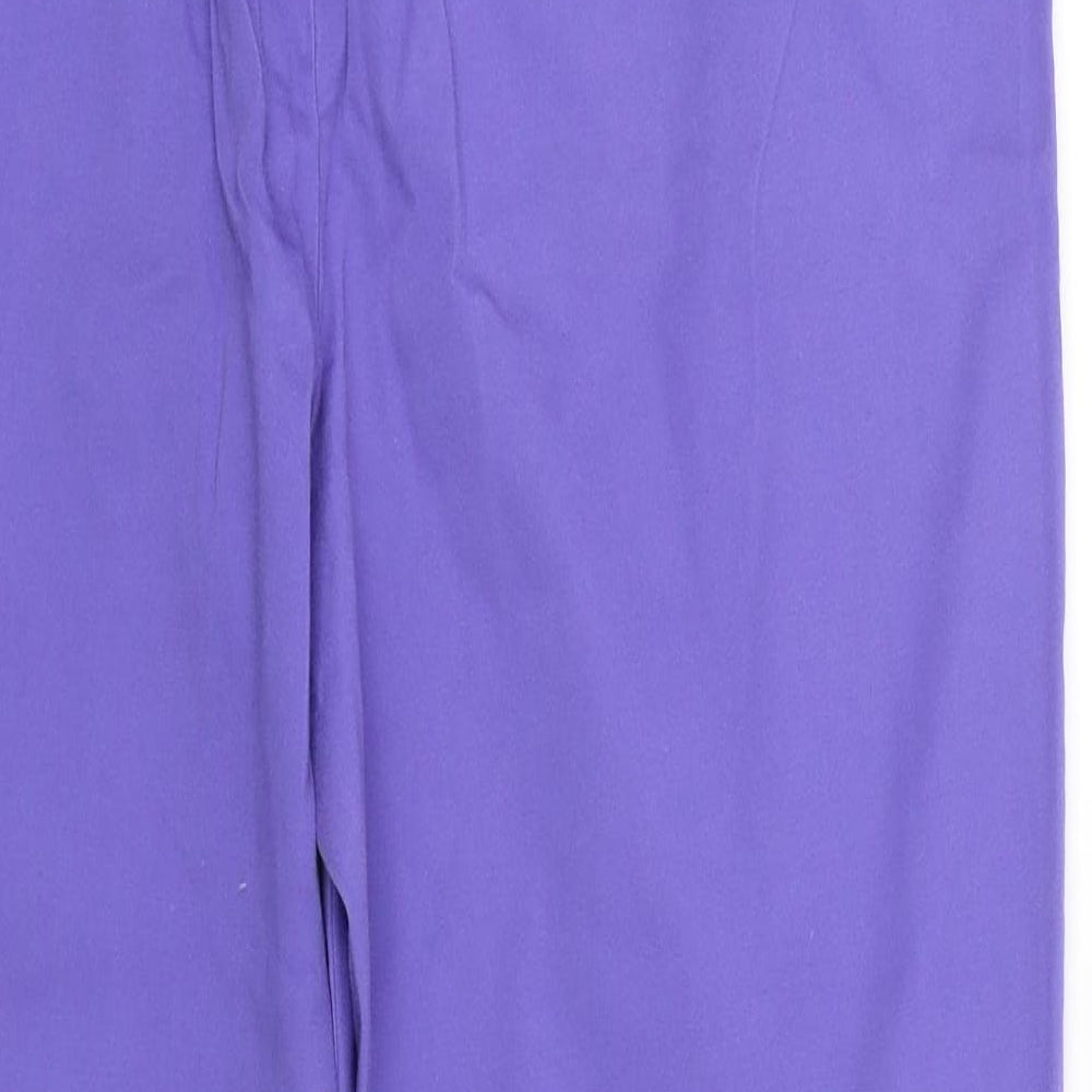 M&S Womens Purple   Carrot Trousers Size 16 L23 in