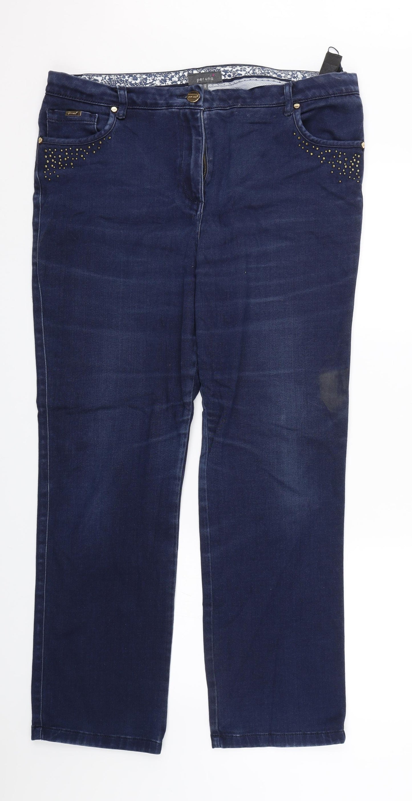 Per Una Womens Blue  Denim Skinny Jeans Size 18 L27 in