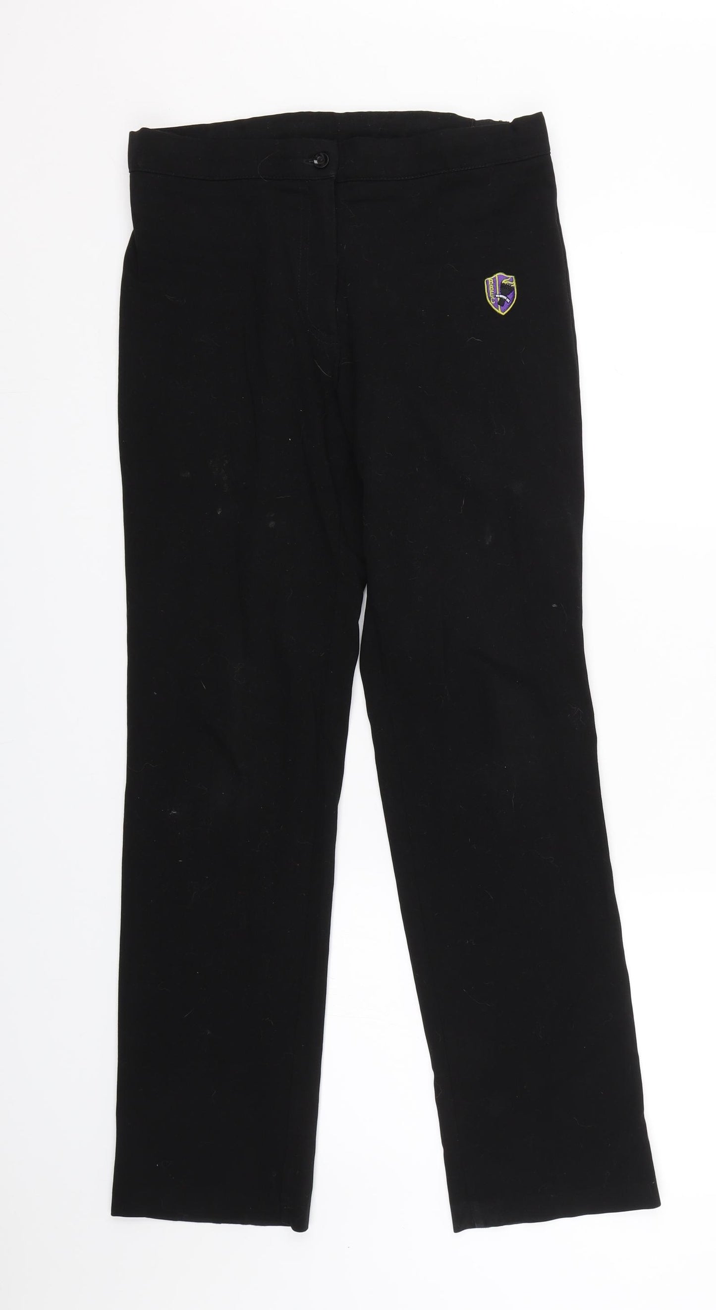 Preworn Girls Black   Capri Trousers Size M
