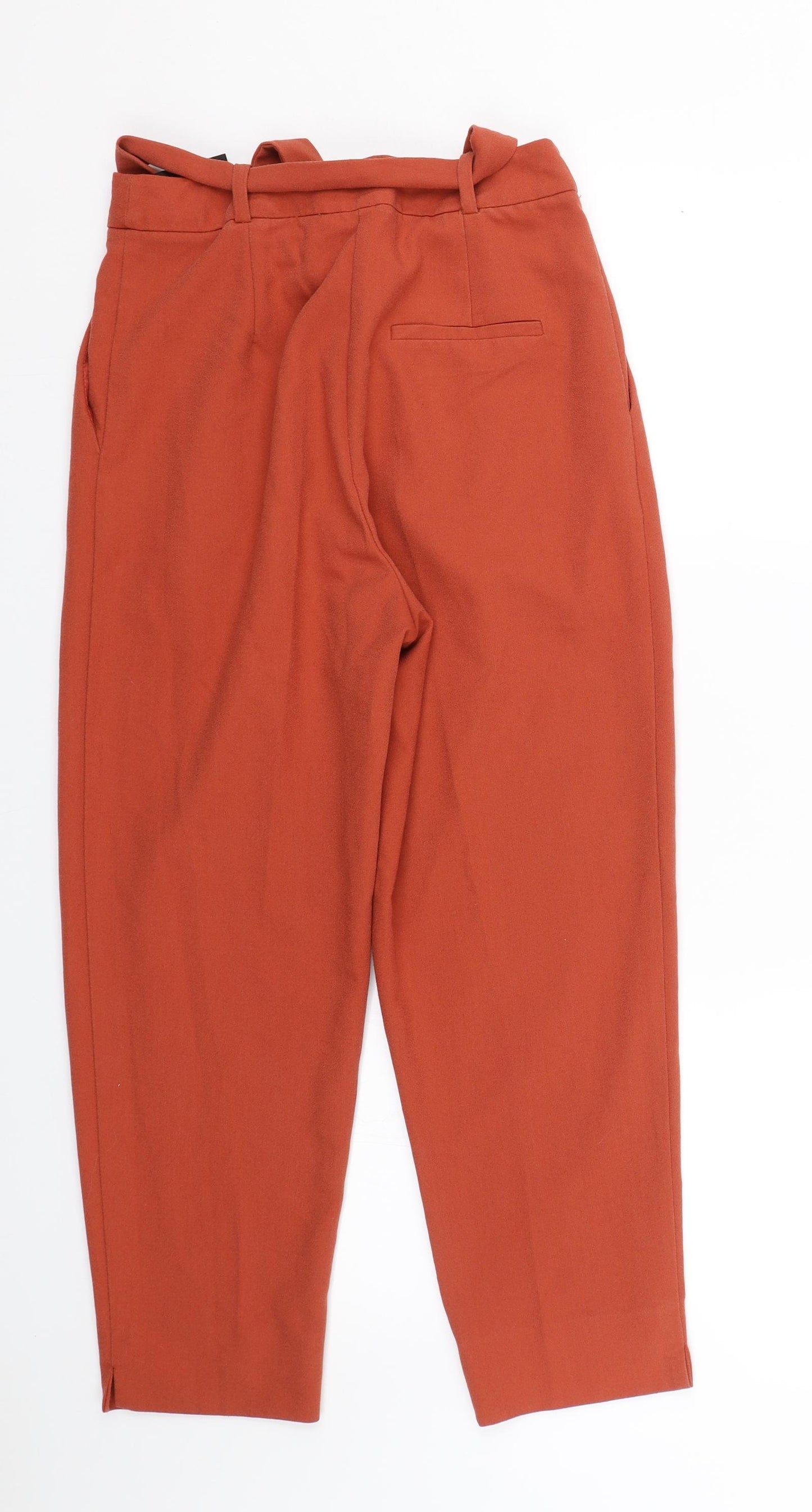 Topshop Womens Orange   Carrot Trousers Size 8 L23 in