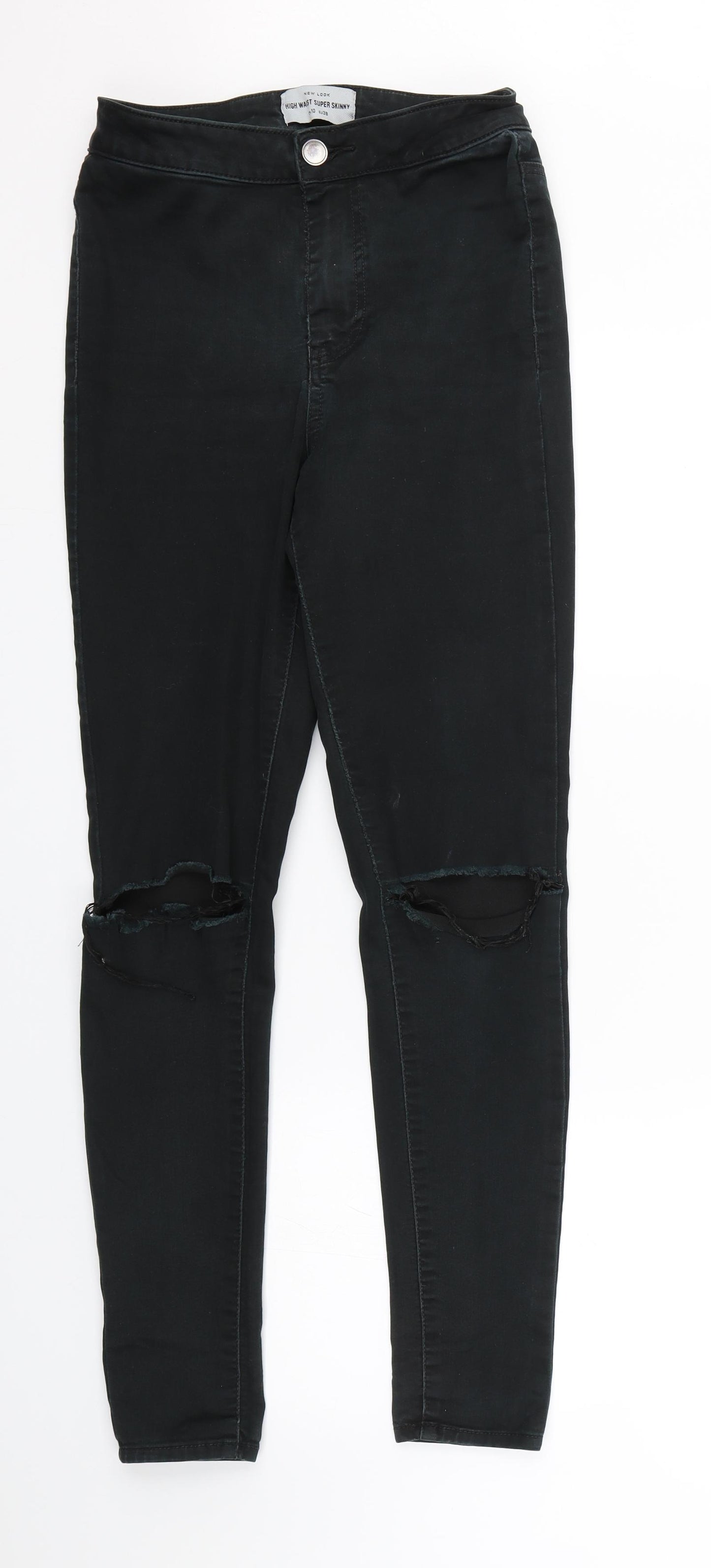 New Look Womens Black  Denim Skinny Jeans Size 10 L27.5 in