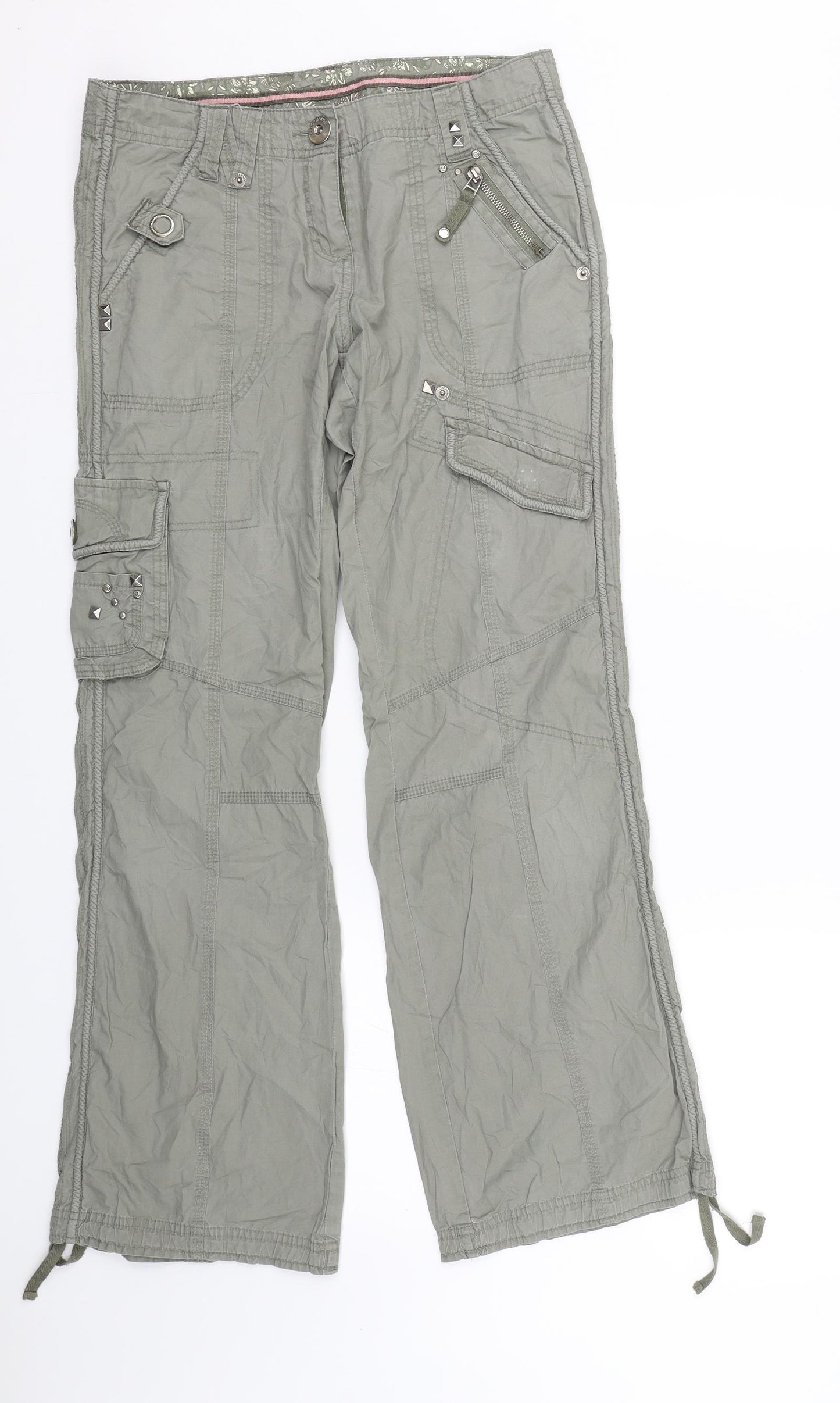 Clockhouse Womens Green   Cargo Trousers Size 8 L28 in