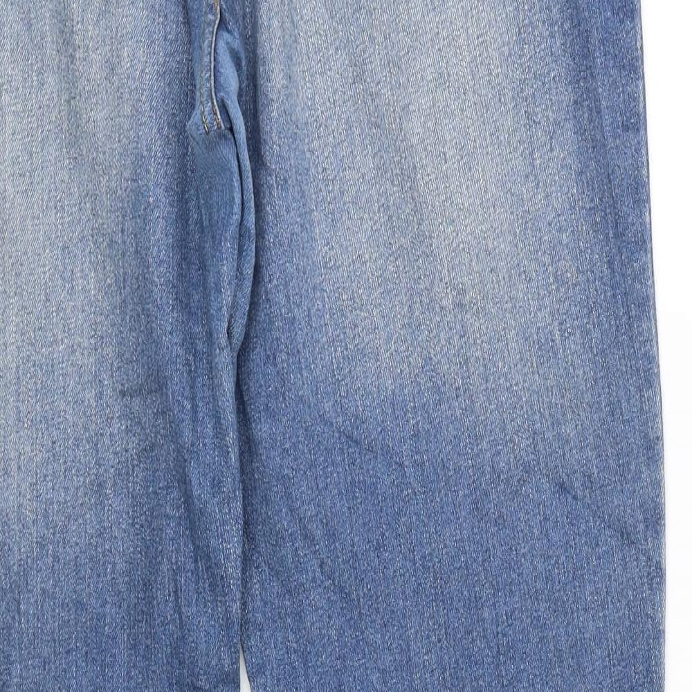 New Look Womens Blue  Denim Straight Jeans Size 16 L27 in